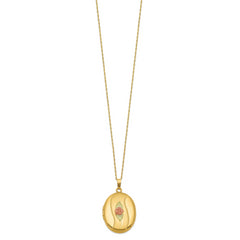 Tri-Color 10K Gold Black Hills Locket Necklace with 12K Accents and 18 Chain