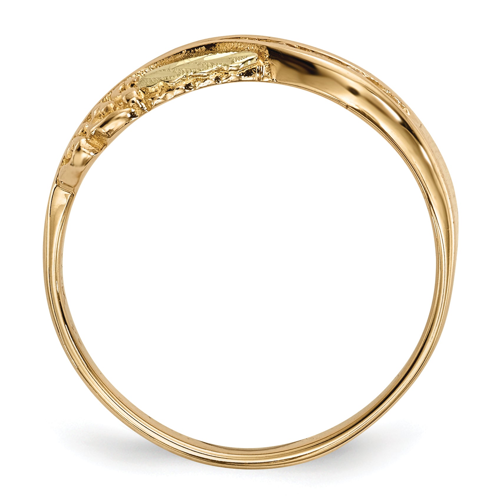 10k Tri-Color Black Hills Gold Diamond Ring Secondary image