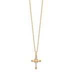 10k & 14k Gold Filled w/ 12k Accents Cross Necklace