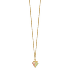 10K Tri-Color Black Hills Gold Polished Ropa Necklace