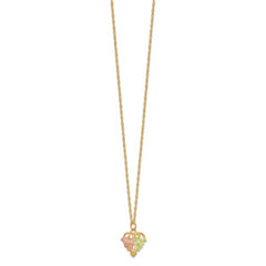 10K Tri-Color Black Hills Gold Polished Ropa Necklace