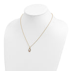 10K Tri-Color Black Hills Gold Butterfly Necklace with Polished Ropa Chain