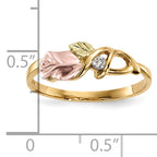 10k Tri-Color Black Hills Gold Diamond Ring