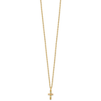 10K Tri-Color Black Hills Gold Cross Necklace with Polished Finish