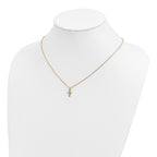 10K Tri-Color Black Hills Gold Cross Necklace with Polished Finish