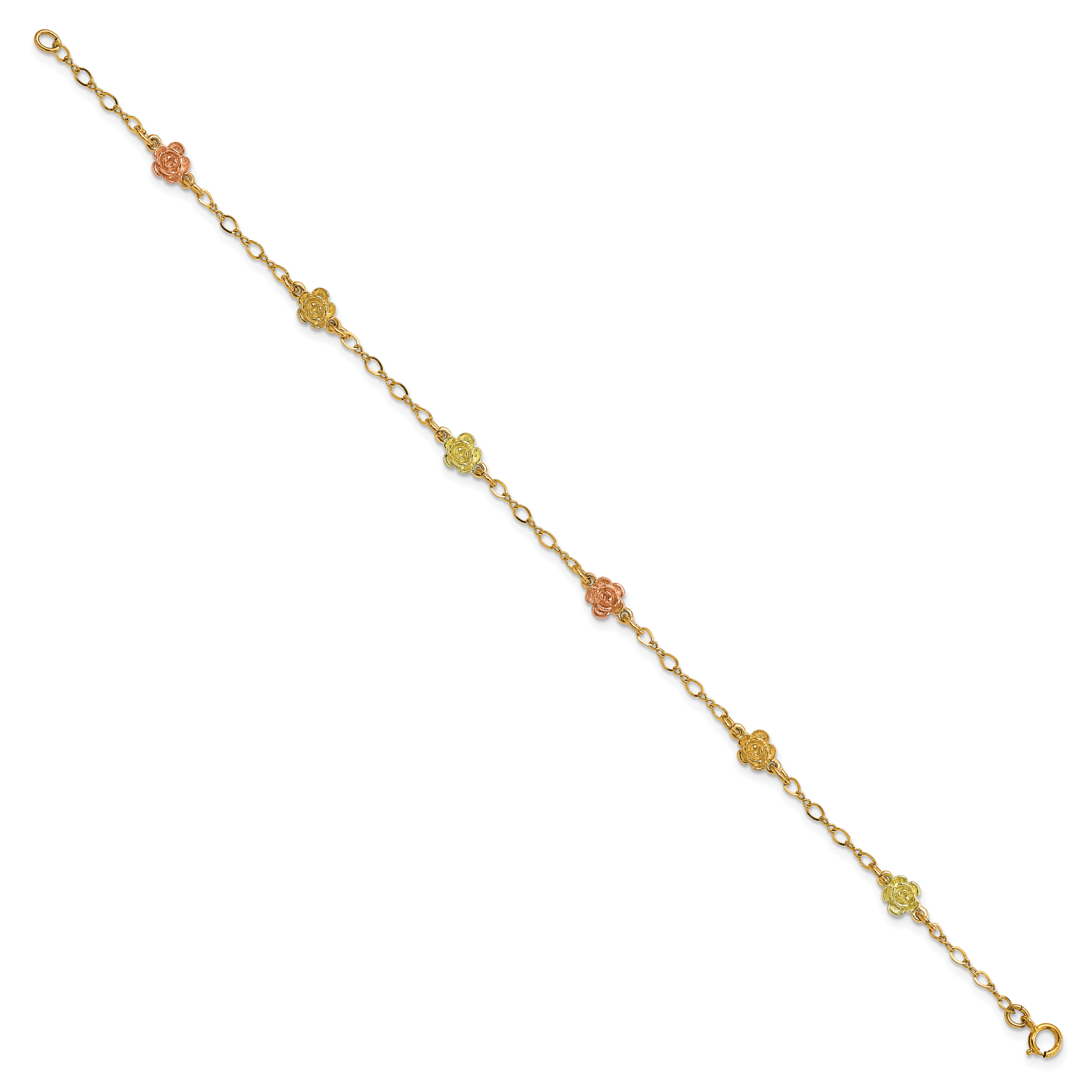 10k Tri-color Gold Black Hills Roses Bracelet Secondary image