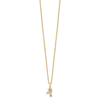 10K Tri-Color Black Hills Gold Hummingbird Necklace Polished Elegant Design