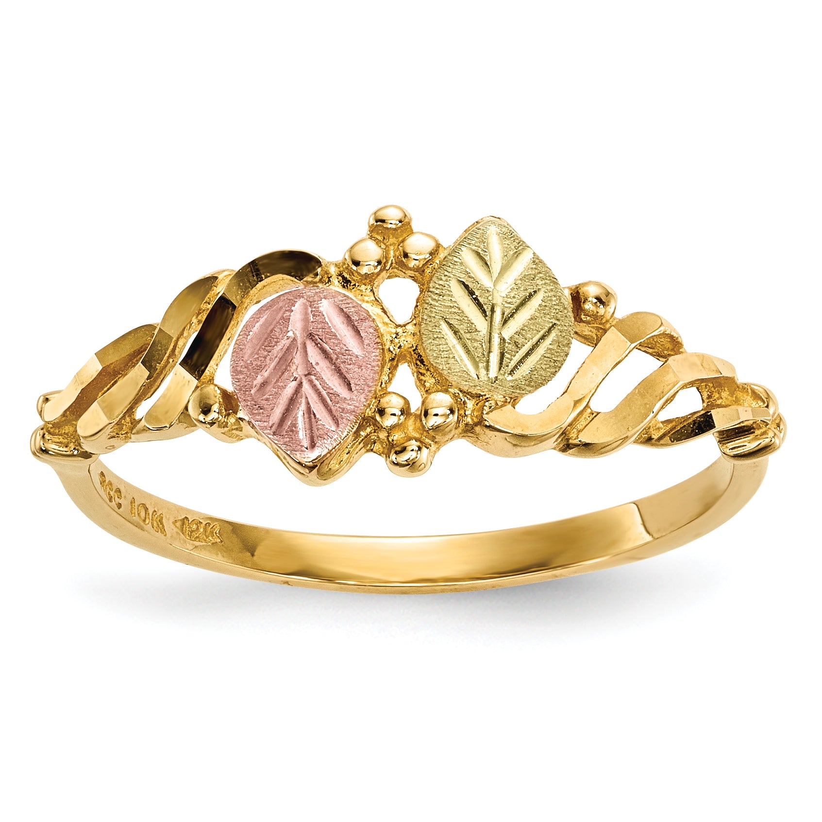 10k Tri-Color Black Hills Gold Ring Main image