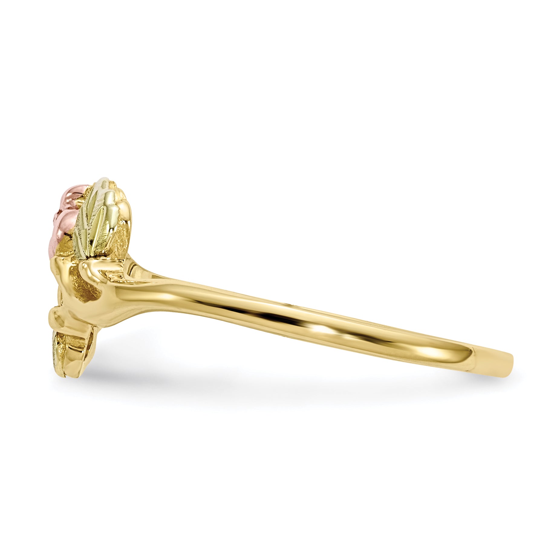 10K Tri-Color Black Hills Gold Rose Ring