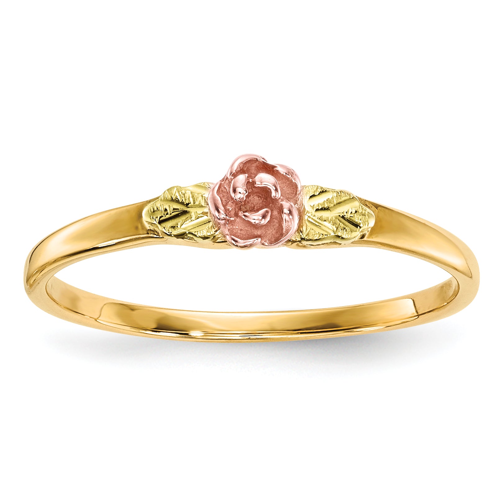 10k Tri-Color Black Hills Gold Rose Ring Main image