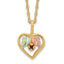 10k Tri-Color Black Hills Gold Heart Garnet Necklace