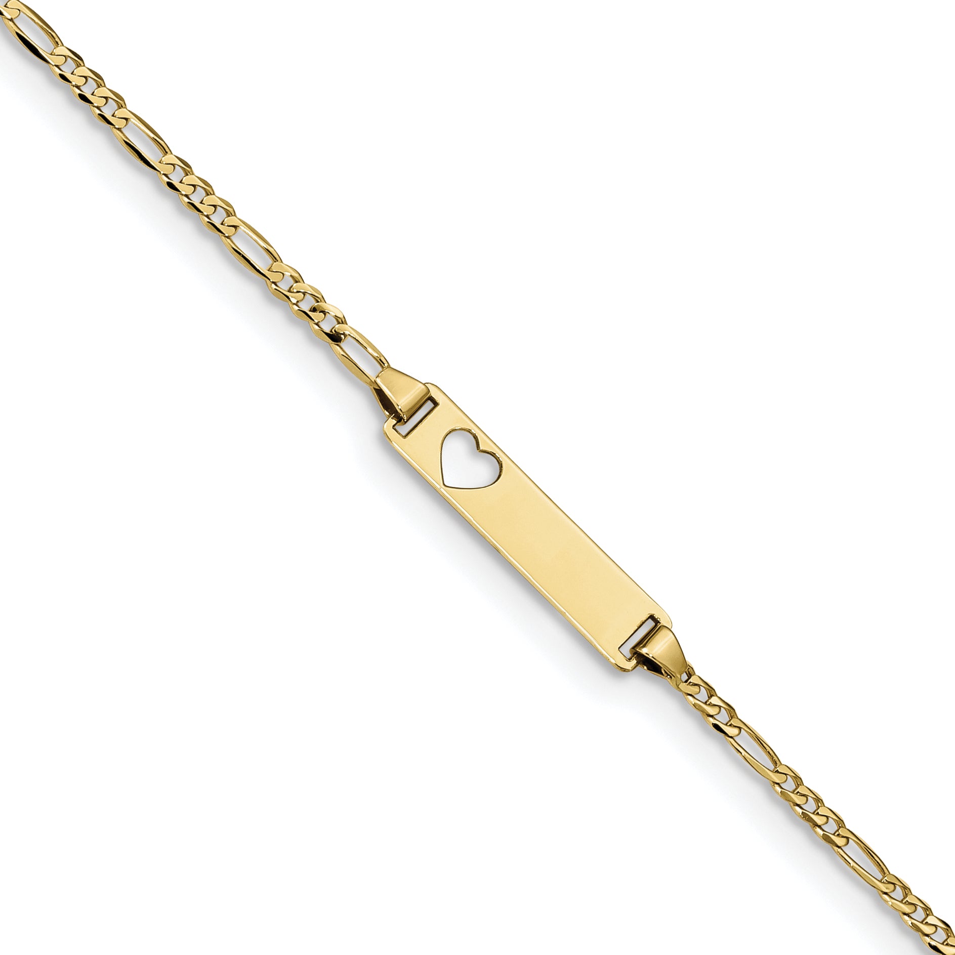 10K Figaro Link ID Bracelet