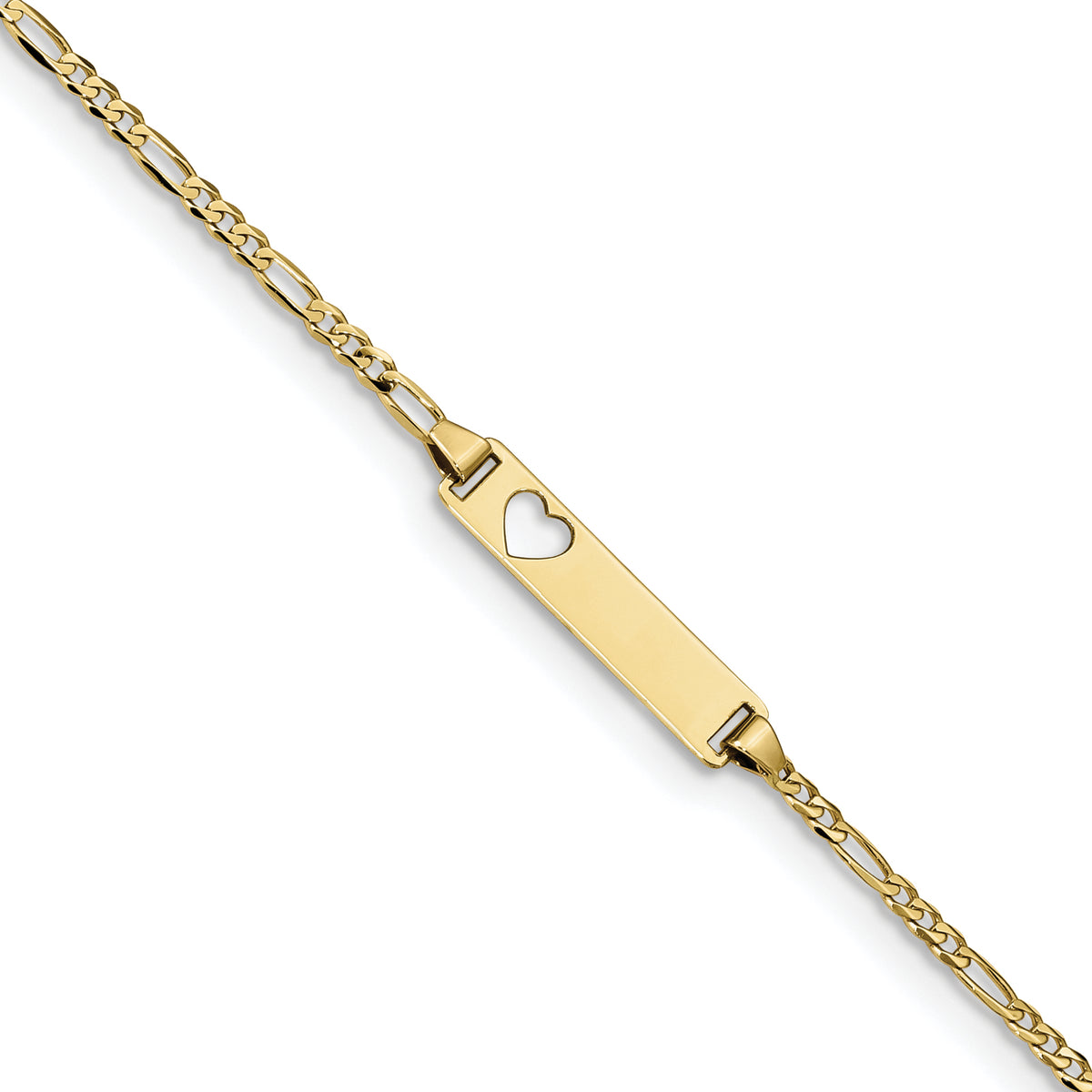 10K Figaro Link ID Bracelet
