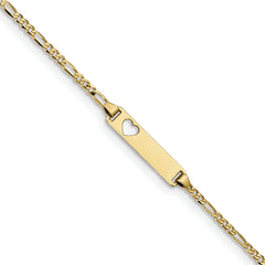 10K Figaro Link ID Bracelet