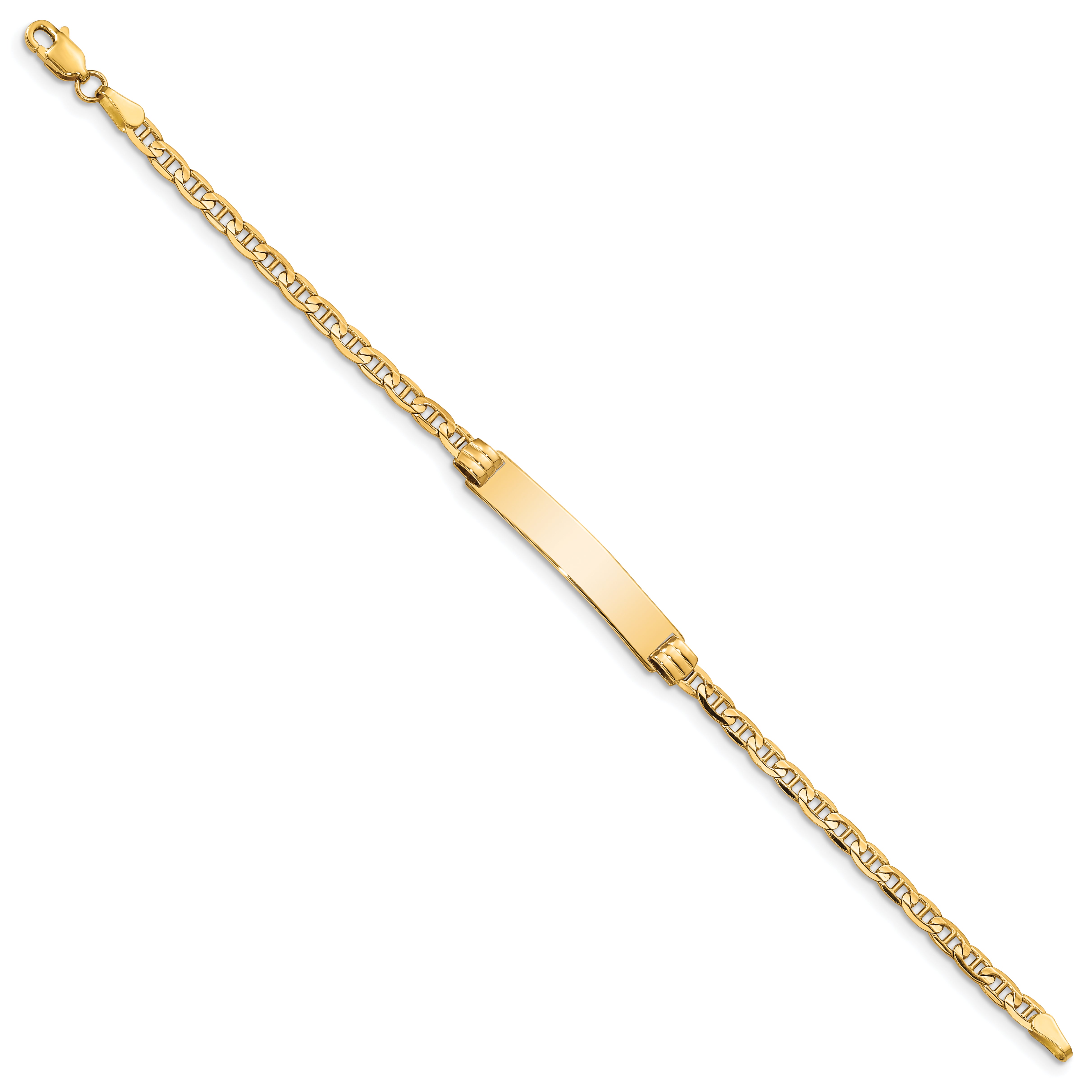 10k Anchor Link ID Bracelet - 6