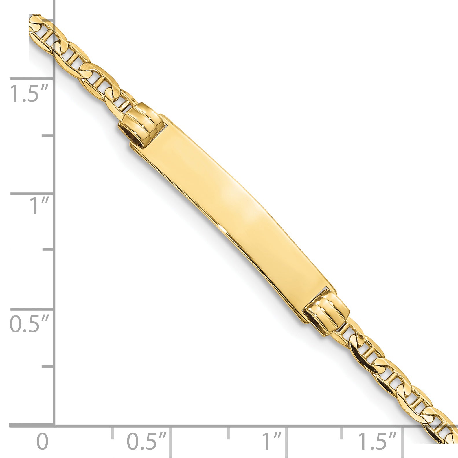 10k Anchor Link ID Bracelet - 6