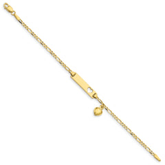 10k Figaro Link ID Bracelet - 6