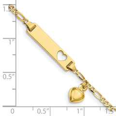 10k Figaro Link ID Bracelet - 6
