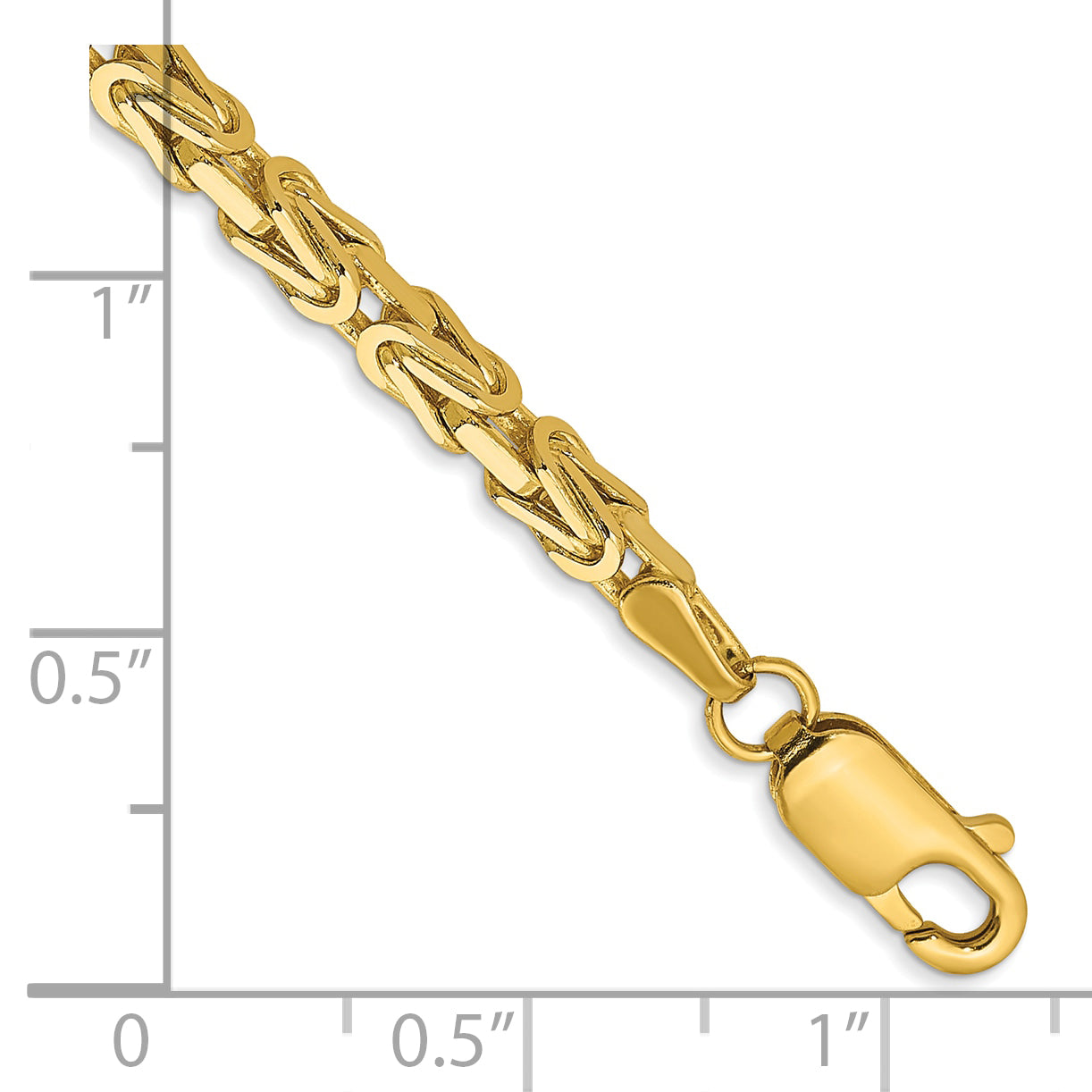 10K 2.5mm Byzantine Chain