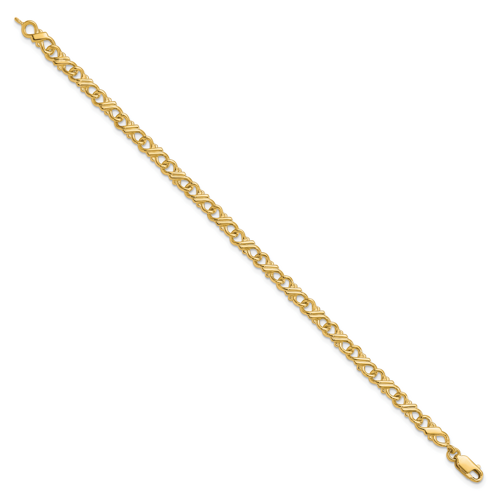 10k Solid Polished Fancy Bracelet