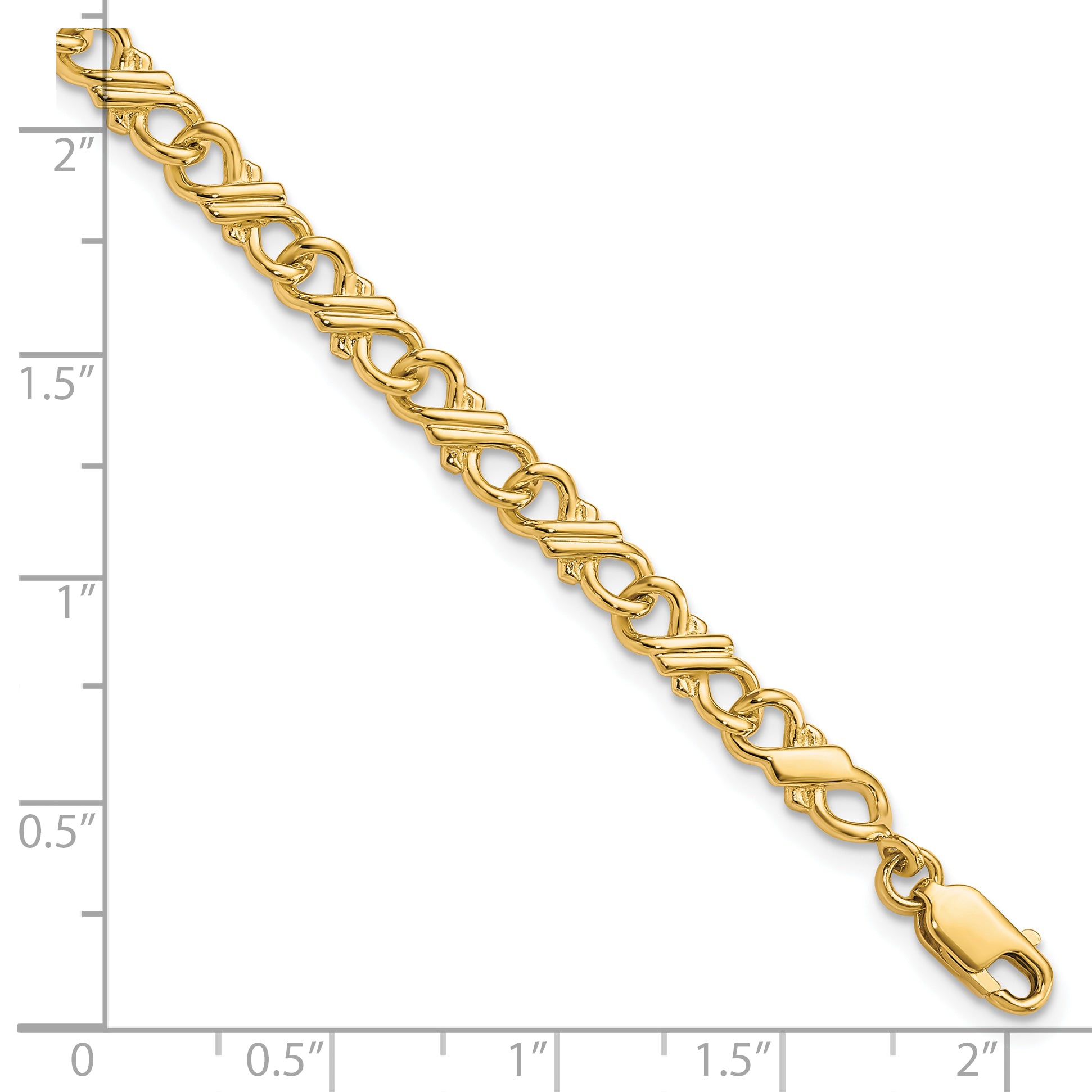 10k Solid Polished Fancy Bracelet