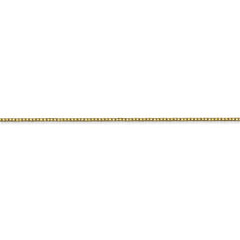 10K Yellow Gold Box Chain Necklace with Polished Finish, 18 Solid, Lobster Clasp.
