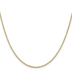 Polished Box Chain in 10K Yellow Gold, 1.1mm