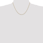 Polished Box Chain in 10K Yellow Gold, 1.1mm