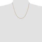 Polished Box Chain in 10K Yellow Gold, 1.1mm