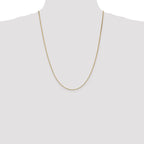 Polished Box Chain in 10K Yellow Gold, 1.1mm