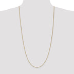 Polished Box Chain in 10K Yellow Gold, 1.1mm