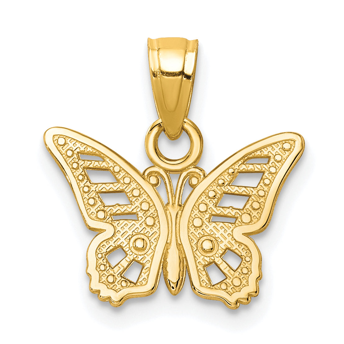 10k Butterfly Charm