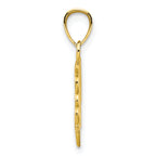 10K Gold Dolphin Charm with Polished Finish, Solid and Casted Design