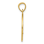 10K Gold Horseshoe Pendant with Polished Horse Charm Solid & Elegant
