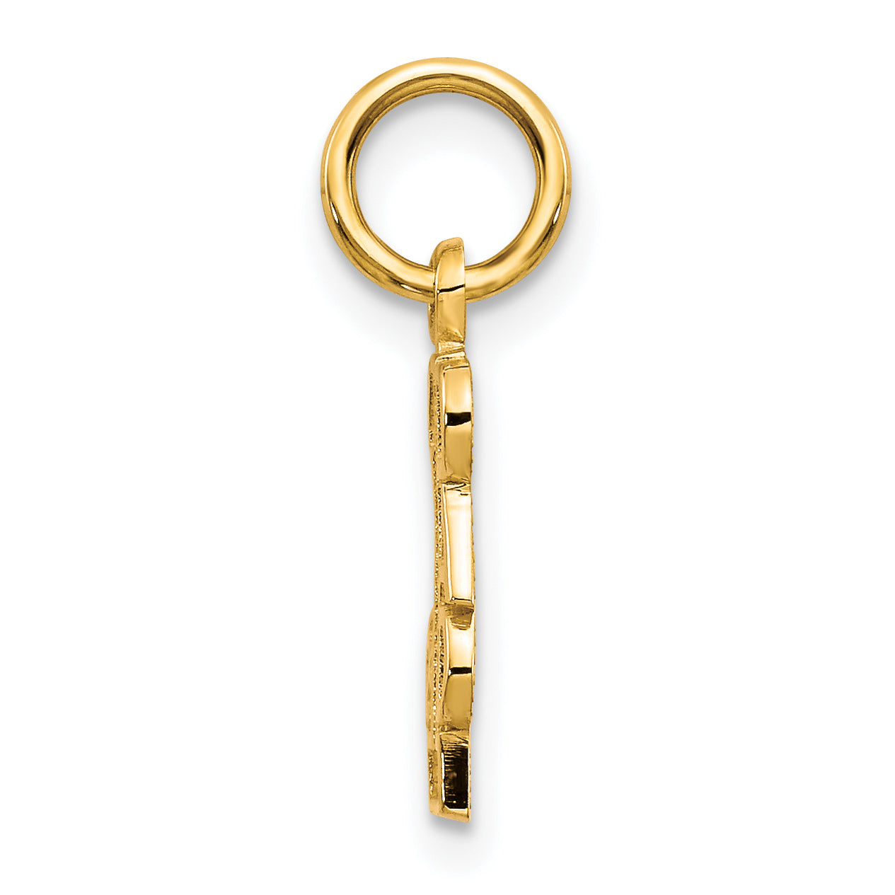 10K Yellow Gold #1 DAD Charm with Polished Solid Finish Secondary image