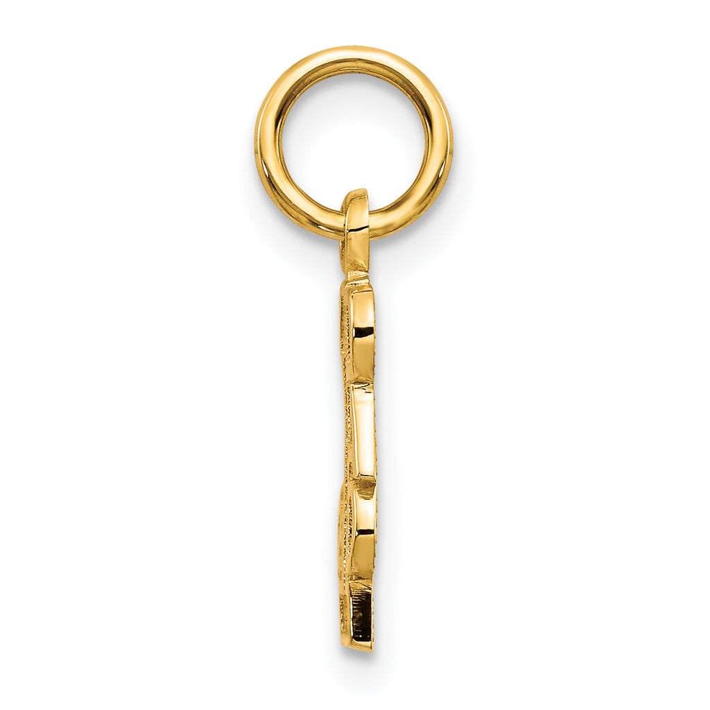10K Yellow Gold #1 DAD Charm with Polished Solid Finish