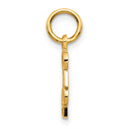 10K Yellow Gold #1 DAD Charm with Polished Solid Finish