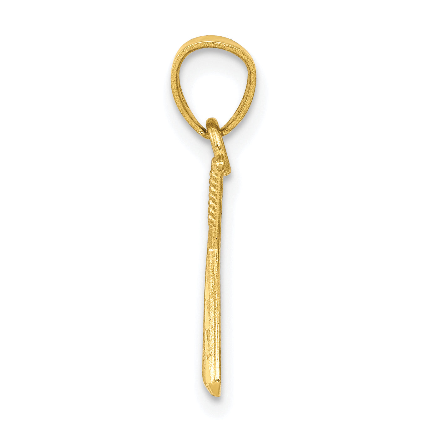 10K Gold Baseball Pendant with Bats  Polished, Solid, Themed Charm