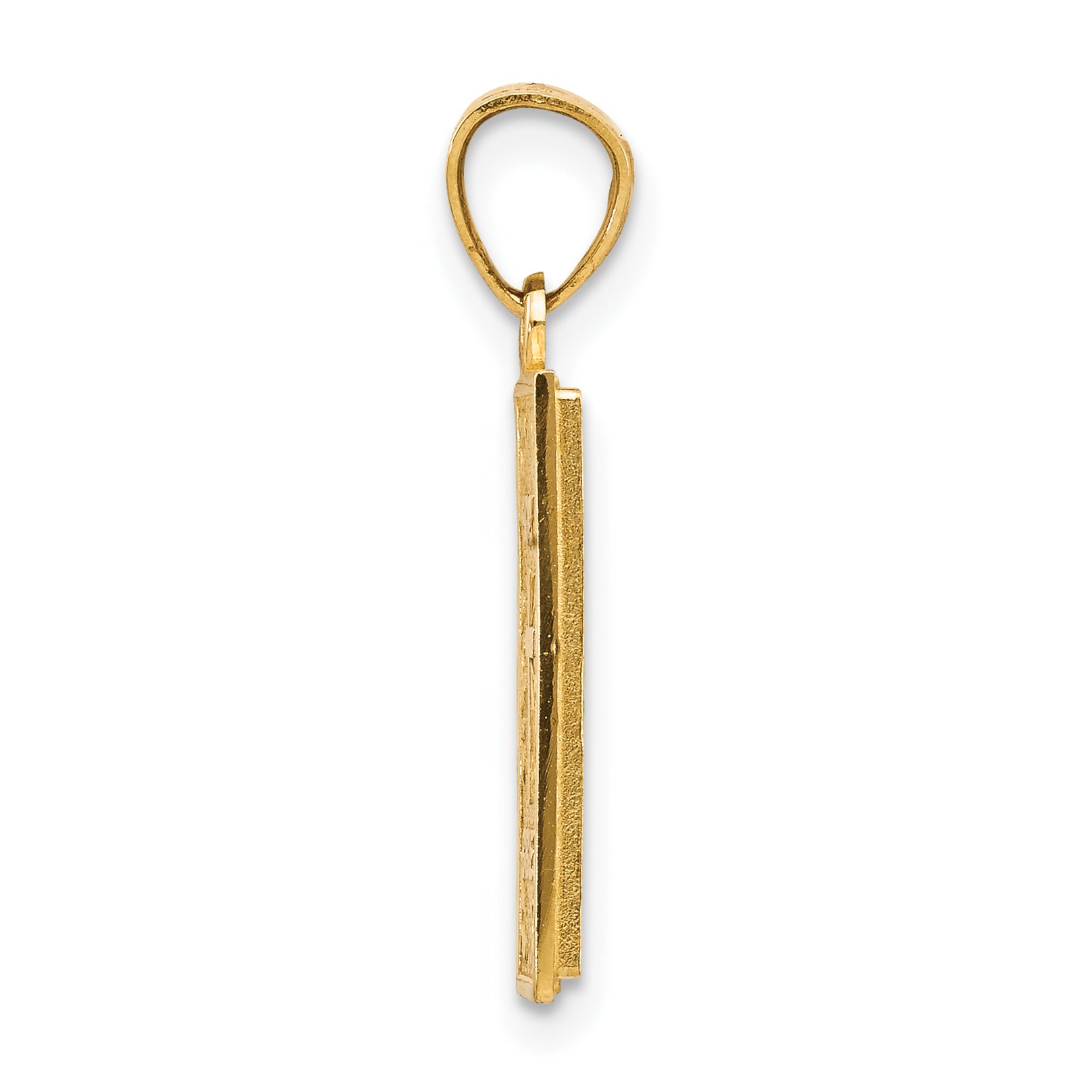 10K Yellow Gold Holy Bible Charm with Polished Rhodium Accents Secondary image