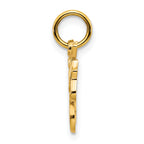 10K Gold Sister Charm with Polished Finish Elegant Solid Design