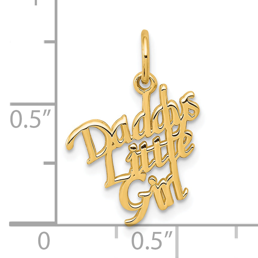 "Daddy's Little Girl" Charm in 10K Yellow Gold