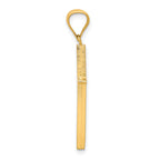 10K Yellow Gold Cross Pendant with Polished Finish Solid Design