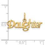 10K Yellow Gold Daughter Charm with Polished Finish Elegant & Solid Design