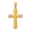 10k Fleur de Lis Cross Pendant