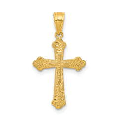 10k Budded Cross Pendant