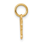 10K Gold Little Princess Crown Charm with Polished Finish