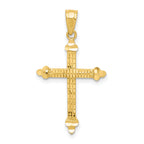 10k Budded Cross Pendant