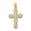 10k CZ Filigree Cross Pendant