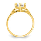10k CZ Polished Baby Ring