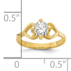 10k CZ Polished Baby Ring - 1